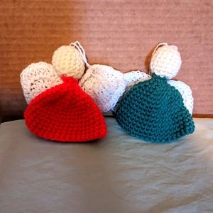 Two Crochet Angel Ornaments